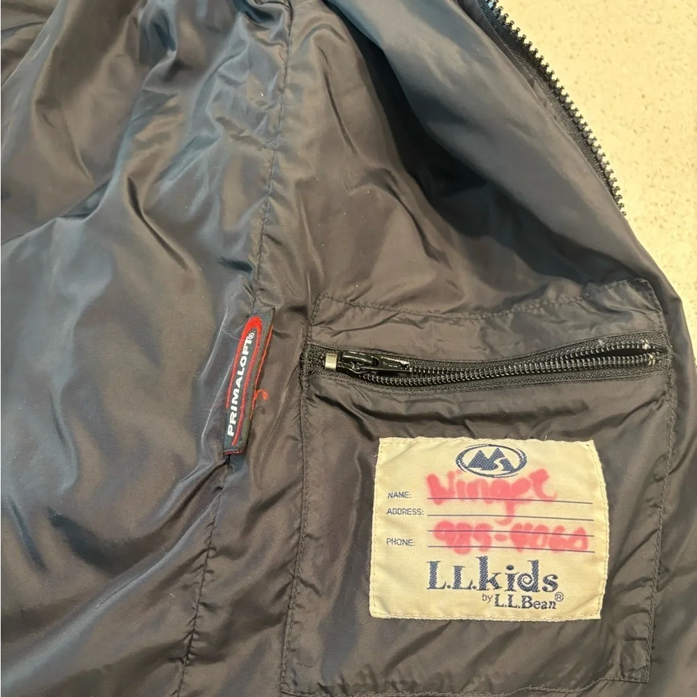 L.L. Bean Kids Black Puffer Jacket, Size 6